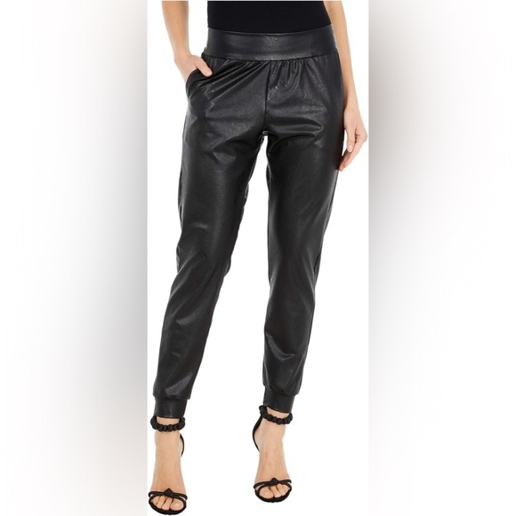 Commando Black Faux Leather Joggers size S - Picture 2 of 13